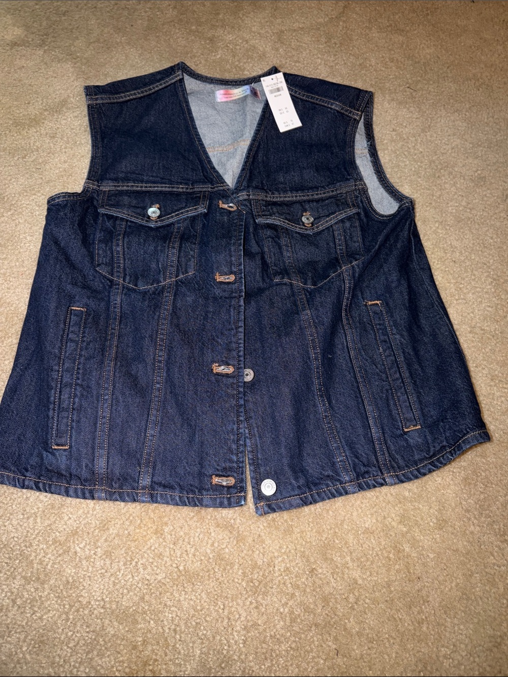 Abercrombie & Fitch Dark Indigo Denim Vest
